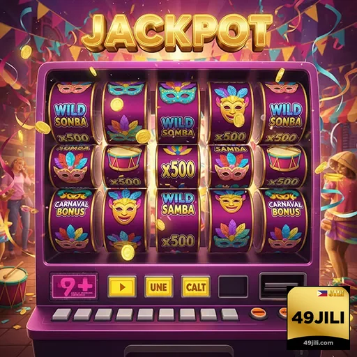 Excited player enjoying mobile slots at 49jili